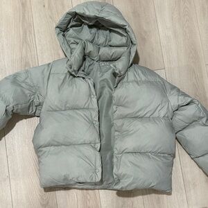 Greenish/Gray Puffer Jacket